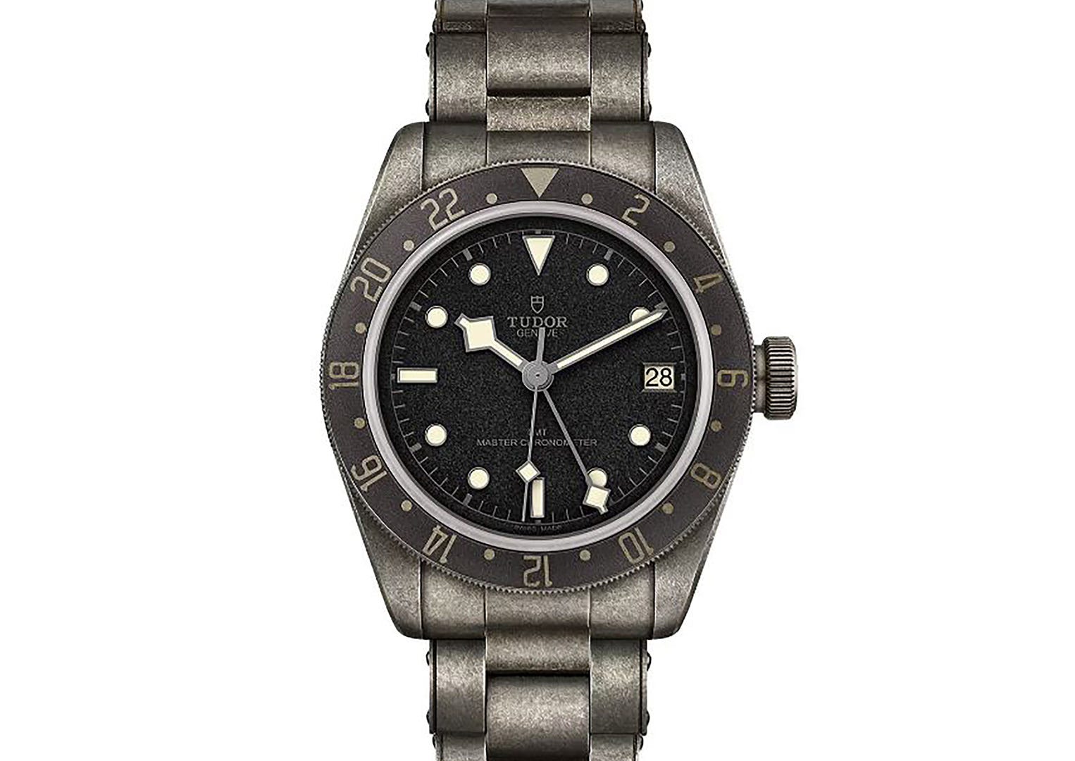 A one-of-a-kind Tudor Black Bay GMT in steampunk-style steel